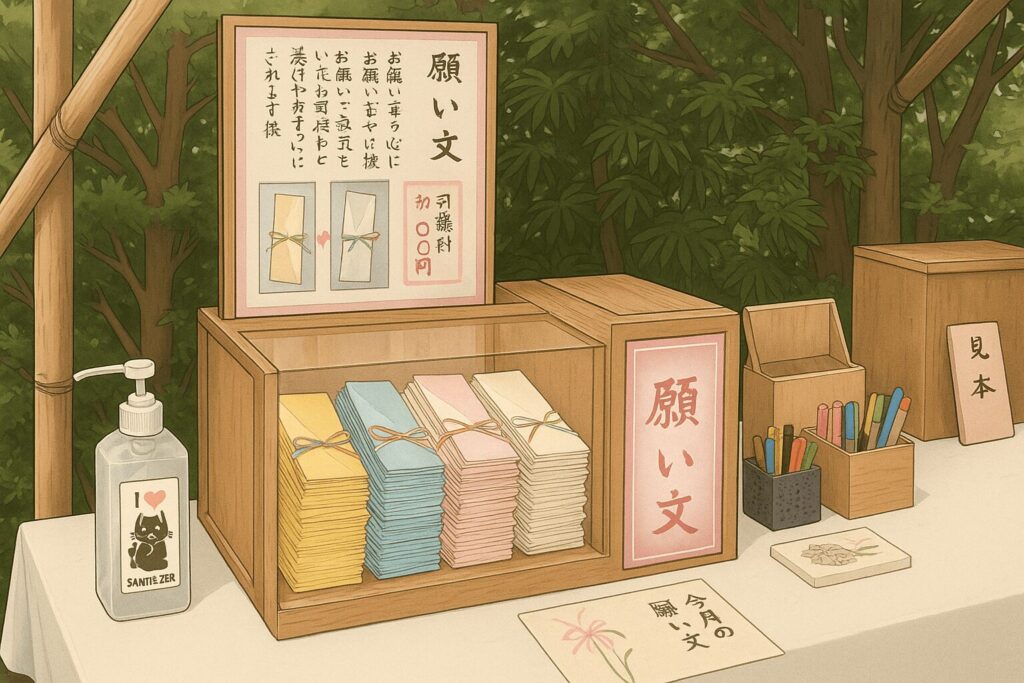 願い文の売り場