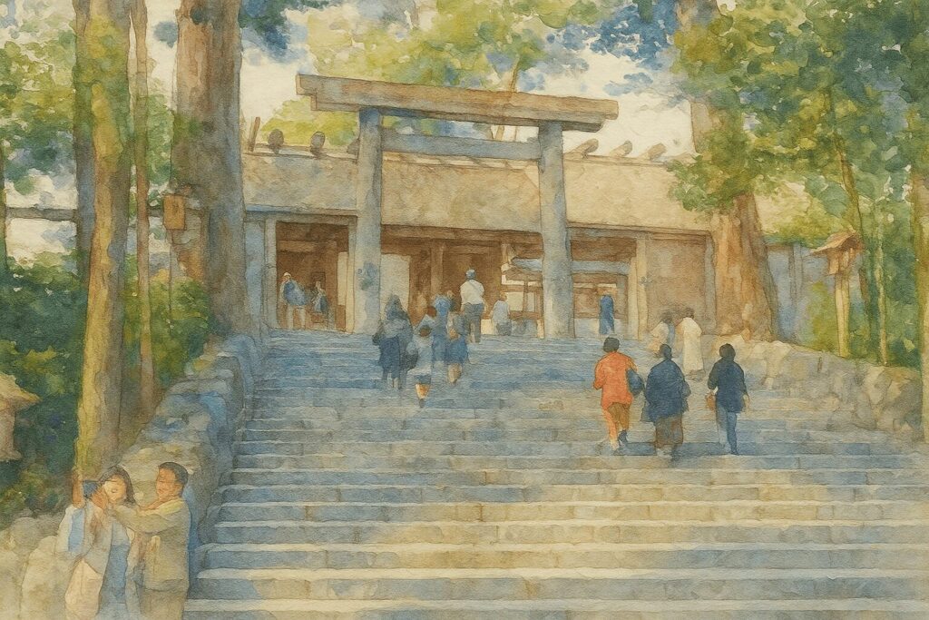 伊勢神宮 内宮 皇大神宮拝殿前の南御門