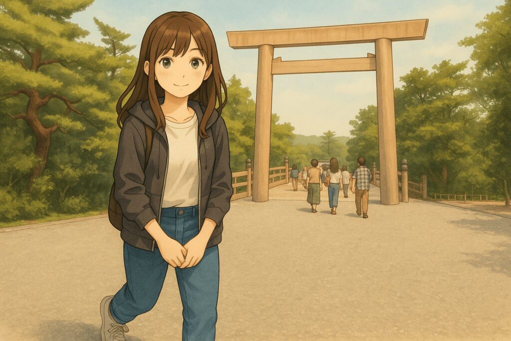 伊勢神宮　服装　スニーカー
