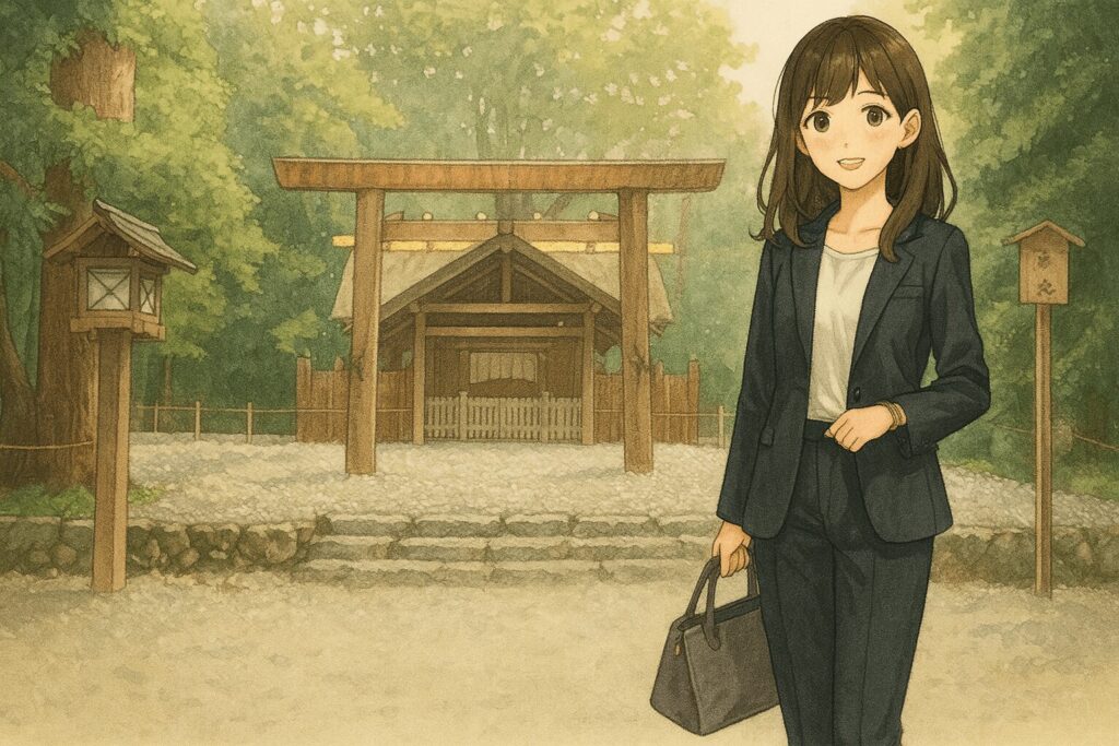 伊勢神宮 正式参拝 服装女性 パンツスーツ