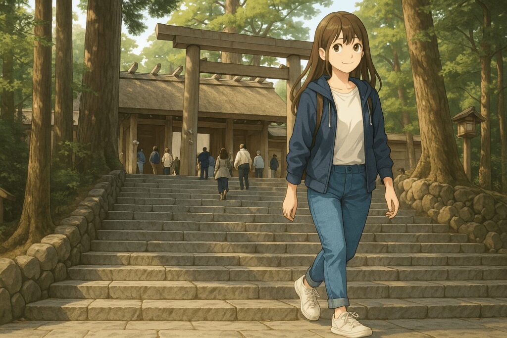 伊勢神宮　服装　スニーカー