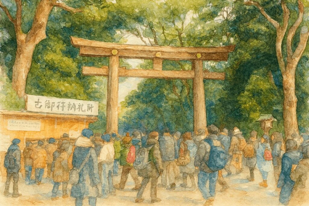 明治神宮初詣の混雑