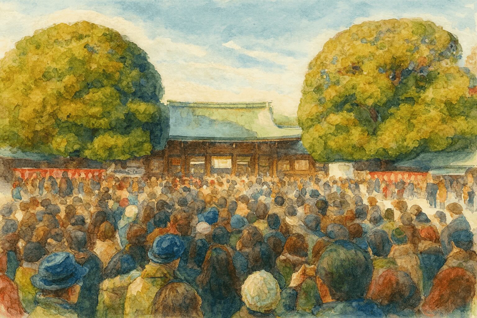 明治神宮初詣の混雑